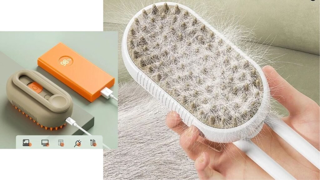 Escova A Vapor Para Gatos Caes 3 Em 1 Funciona Mesmo