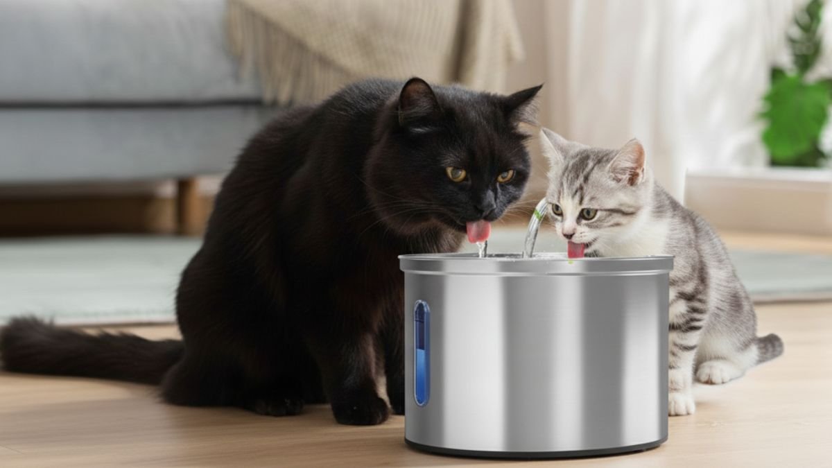 bebedouro para gatos inox