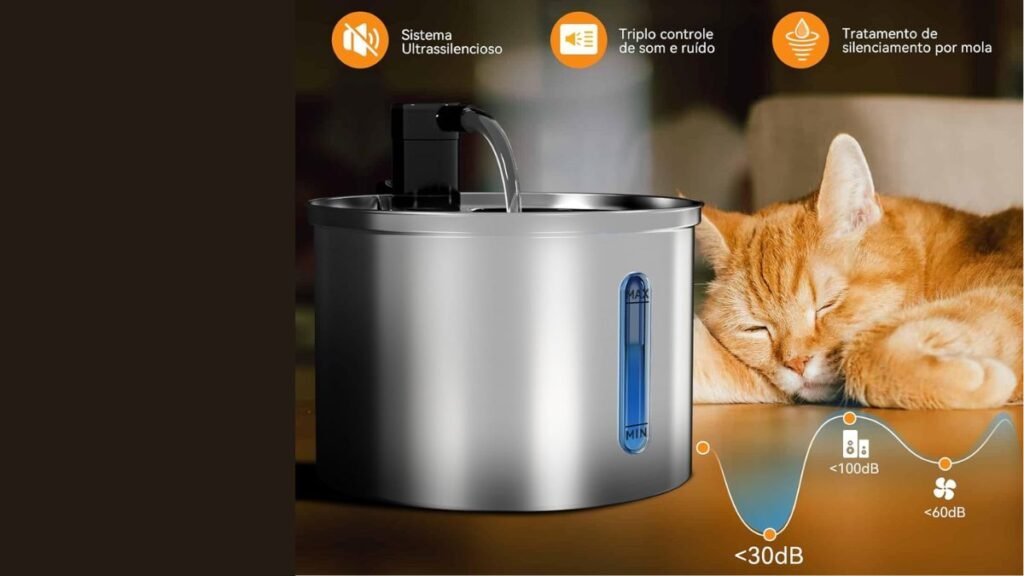 bebedouro para gatos inox